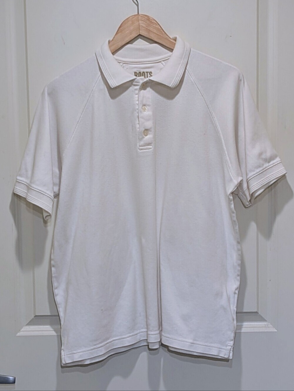 EUC Roots Golf M White Cotton Polo Shirt